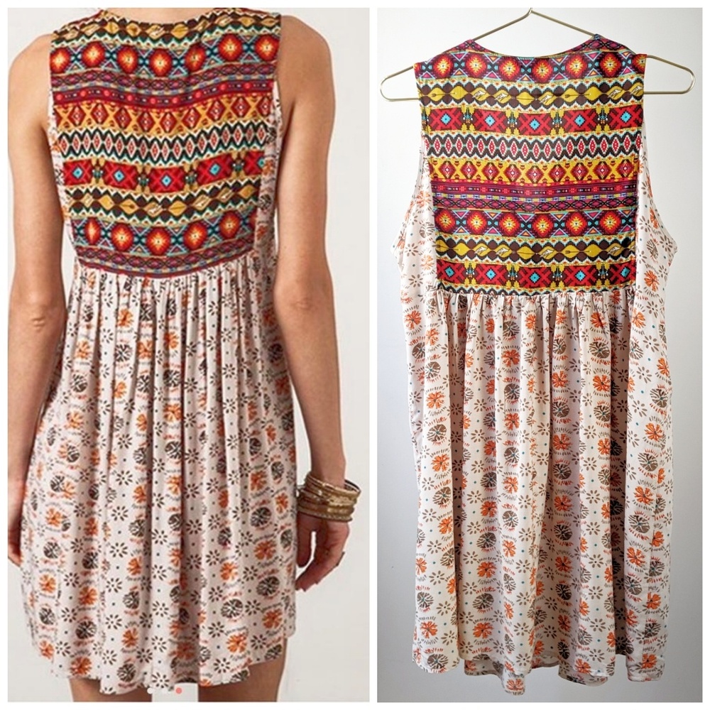 Umgee Western Tribal Babydoll Bohemian Dress - Picture 6 of 7